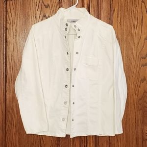 Chico's  platinum white snap front jacket. Size Chico's 2
